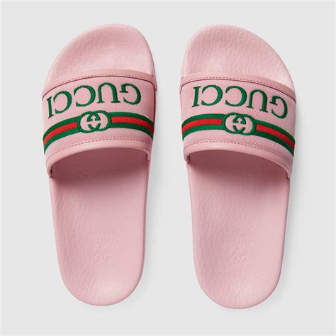 girls gucci flip flops|gucci slides kids girls.